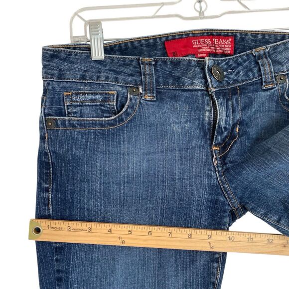 Vintage Y2K Guess Daredevil Boot Jeans Women 30 Denim Distressed Low Rise Grunge - Picture 6 of 14